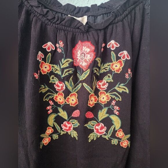 Umgee embroidery bohemian tunic length blouse mini dress new with tags - Picture 7 of 8